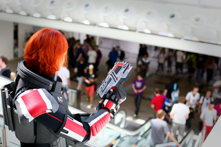Illustration for article titled Commander Shepard Will Shoot the Next Cosplayer She Sees